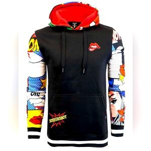 ⚫️(Men Black & 🔴Red Graphic Hoodie’s)💥